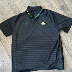 Nike Black and Green Oregon Duck’s Polo Shirt Performance Design